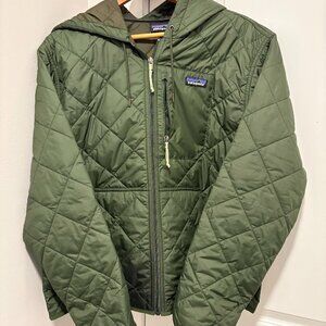 Patagonia Diamond Quilted Bomber Hoodie LARGE